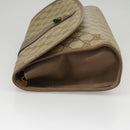 GUCCI GG Supreme Web Sherry Line Clutch Bag PVC Beige Red 156 01 031 Auth 102589-3