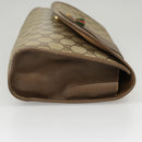 GUCCI GG Supreme Web Sherry Line Clutch Bag PVC Beige Red 156 01 031 Auth 102589-4