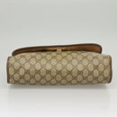 GUCCI GG Supreme Web Sherry Line Clutch Bag PVC Beige Red 156 01 031 Auth 102589-6
