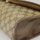 GUCCI GG Supreme Web Sherry Line Clutch Bag PVC Beige Red 156 01 031 Auth 102589-14