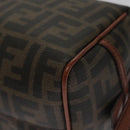 FENDI Zucca Canvas Pouch Brown Black Auth 102629V-15