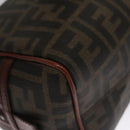 FENDI Zucca Canvas Pouch Brown Black Auth 102629V-16