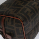 FENDI Zucca Canvas Pouch Brown Black Auth 102629V-14