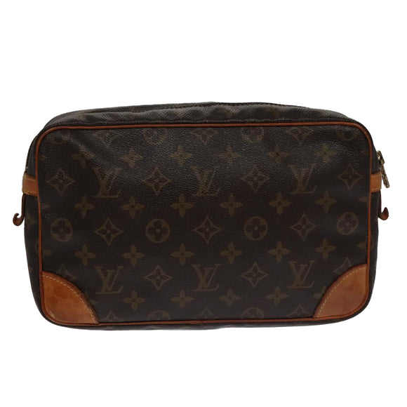 LOUIS VUITTON Monogram Compiegne 28 Clutch Bag M51845 LV Auth 102660