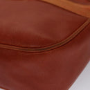Salvatore Ferragamo Shoulder Bag Leather Brown Gold Auth 102665-9