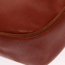 Salvatore Ferragamo Shoulder Bag Leather Brown Gold Auth 102665-15
