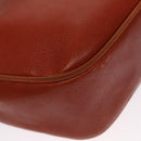 Salvatore Ferragamo Shoulder Bag Leather Brown Gold Auth 102665-16