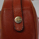 Salvatore Ferragamo Shoulder Bag Leather Brown Gold Auth 102665-17