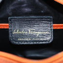 Salvatore Ferragamo Shoulder Bag Leather Brown Gold Auth 102665-12