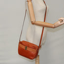 Salvatore Ferragamo Shoulder Bag Leather Brown Gold Auth 102665-23