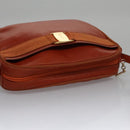 Salvatore Ferragamo Shoulder Bag Leather Brown Gold Auth 102665-6