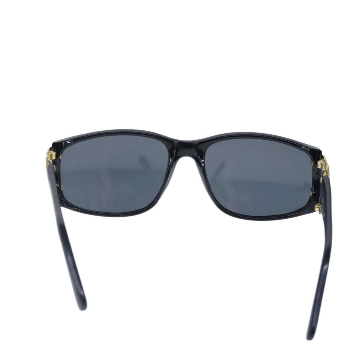 CHANEL Sunglasses plastic Black CC Auth 102693