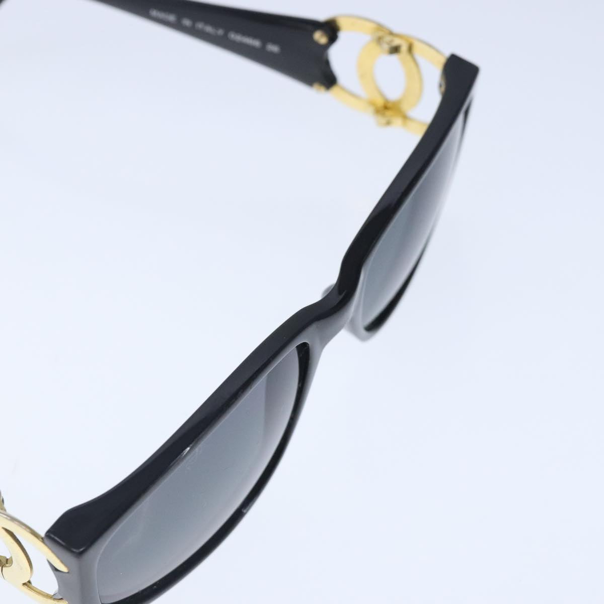 CHANEL Sunglasses plastic Black CC Auth 102693