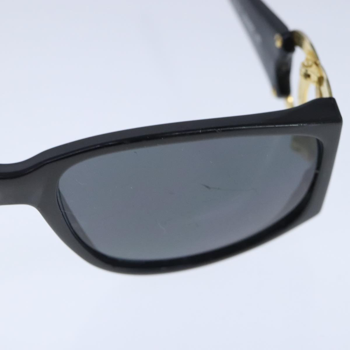 CHANEL Sunglasses plastic Black CC Auth 102693