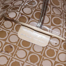 Salvatore Ferragamo Gancini Shoulder Bag Vinyl Leather Brown Silver Auth 102694-12