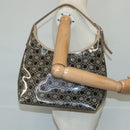 Salvatore Ferragamo Gancini Shoulder Bag Vinyl Leather Brown Silver Auth 102694-18