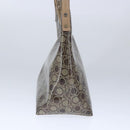 Salvatore Ferragamo Gancini Shoulder Bag Vinyl Leather Brown Silver Auth 102694-3