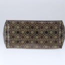 Salvatore Ferragamo Gancini Shoulder Bag Vinyl Leather Brown Silver Auth 102694-5