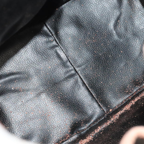 FENDI Pecan Canvas Shoulder Bag Brown Black Gold Auth 102701