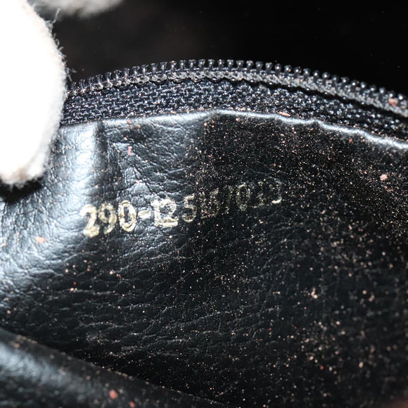 FENDI Pecan Canvas Shoulder Bag Brown Black Gold Auth 102701