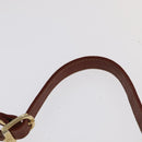 FENDI Pecan Canvas Shoulder Bag Brown Black Gold Auth 102701-8