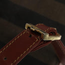 FENDI Pecan Canvas Shoulder Bag Brown Black Gold Auth 102701-9