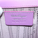 Salvatore Ferragamo Chain Shoulder Bag Enamel Purple Silver Auth 102708-16