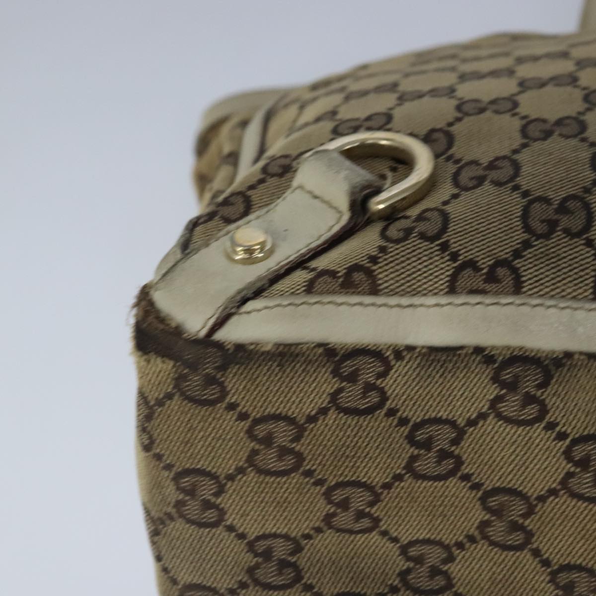 GUCCI GG Canvas Tote Bag Beige Gold 141472 Auth 102718