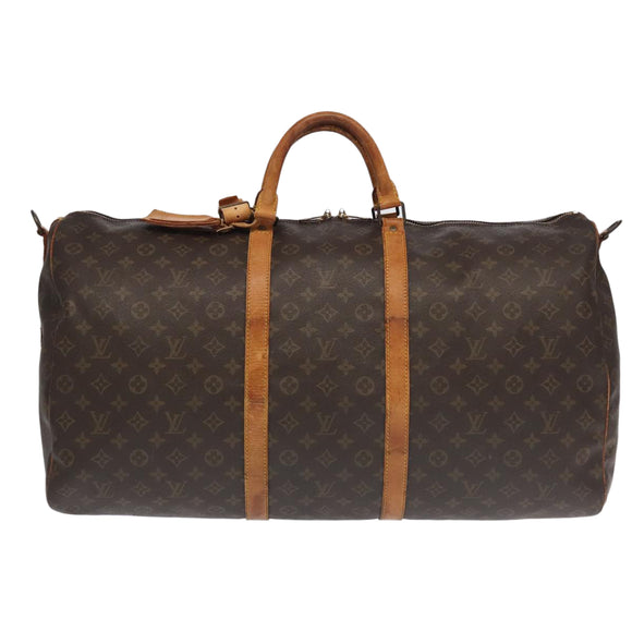 LOUIS VUITTON Monogram Keepall Bandouliere 60 Boston Tasche M41412 LV Auth 102734