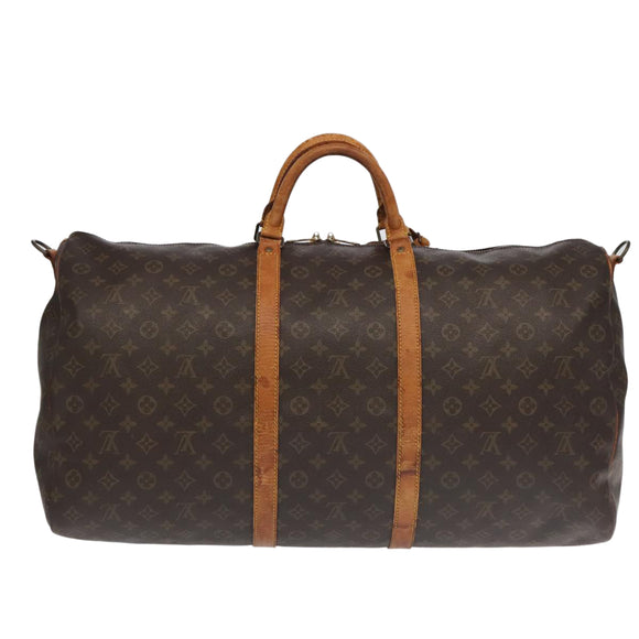 LOUIS VUITTON Monogram Keepall Bandouliere 60 Boston Tasche M41412 LV Auth 102734