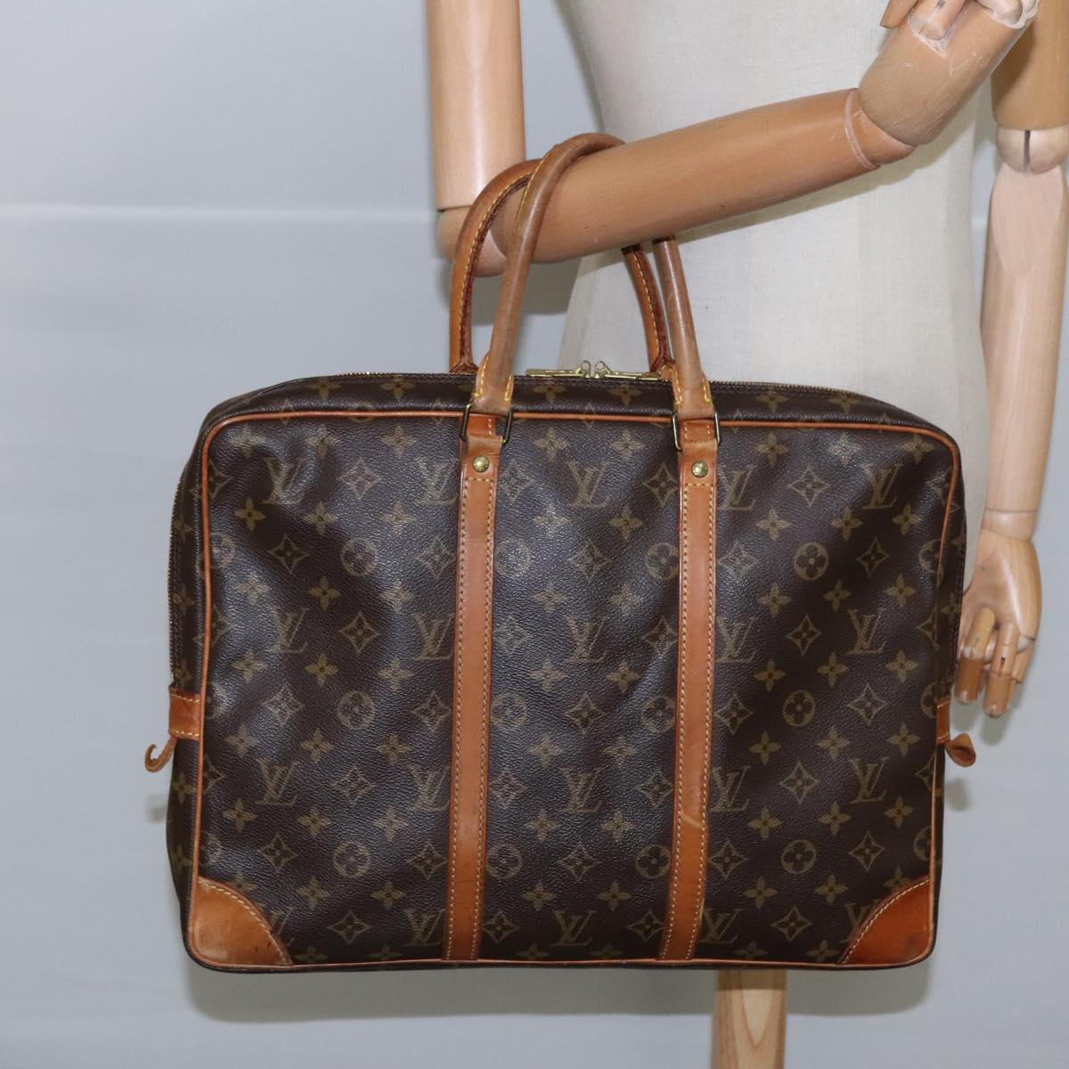 LOUIS VUITTON Monogram Porte Documents Voyage Business Bag M52005 Auth 102751