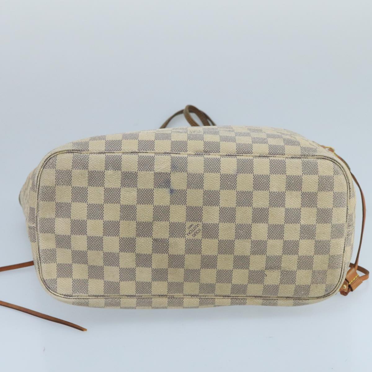 LOUIS VUITTON Damier Azur Neverfull MM Tote Bag N51107 LV Auth 102758