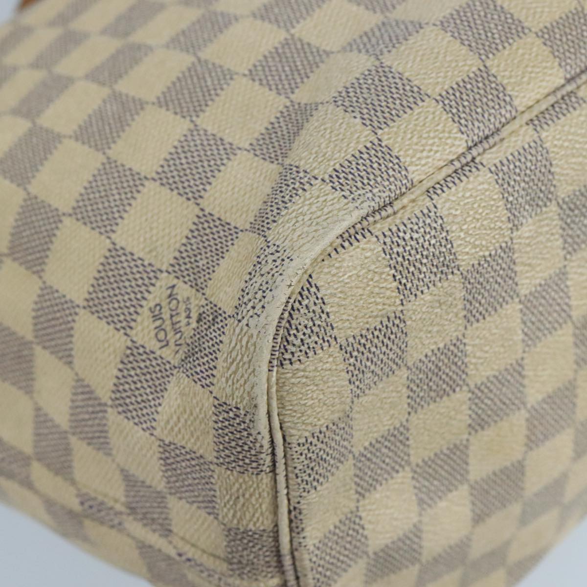 LOUIS VUITTON Damier Azur Neverfull MM Tote Bag N51107 LV Auth 102758