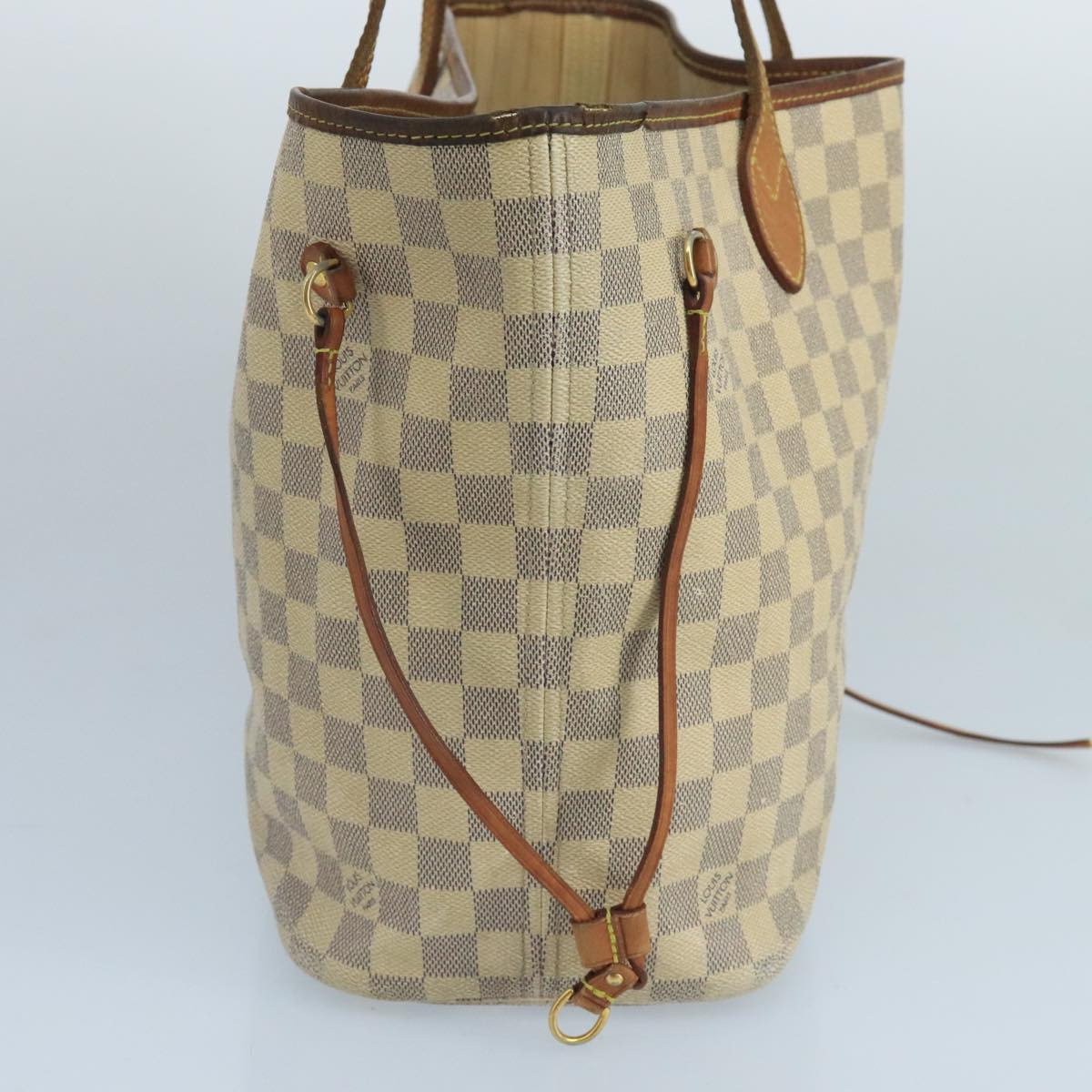 LOUIS VUITTON Damier Azur Neverfull MM Tote Bag N51107 LV Auth 102758