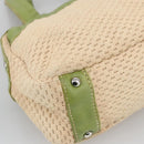 CHANEL Hand Bag Cotton Beige CC Auth 102761-9