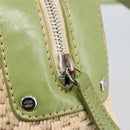 CHANEL Hand Bag Cotton Beige CC Auth 102761-10