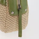 CHANEL Hand Bag Cotton Beige CC Auth 102761-10