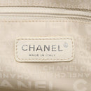 CHANEL Hand Bag Cotton Beige CC Auth 102761-17