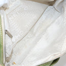 CHANEL Hand Bag Cotton Beige CC Auth 102761-11