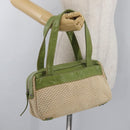 CHANEL Hand Bag Cotton Beige CC Auth 102761-29