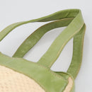 CHANEL Hand Bag Cotton Beige CC Auth 102761-8