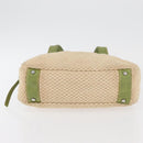 CHANEL Hand Bag Cotton Beige CC Auth 102761-5