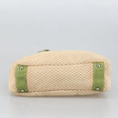 CHANEL Hand Bag Cotton Beige CC Auth 102761-5