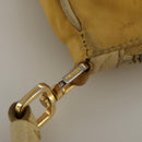 PRADA Shoulder Bag Nylon Leather Yellow Gold Auth 102786-10