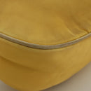 PRADA Shoulder Bag Nylon Leather Yellow Gold Auth 102786-17