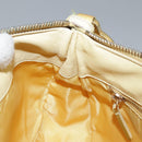 PRADA Shoulder Bag Nylon Leather Yellow Gold Auth 102786-22