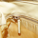 PRADA Shoulder Bag Nylon Leather Yellow Gold Auth 102786-24