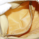 PRADA Shoulder Bag Nylon Leather Yellow Gold Auth 102786-25