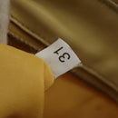 PRADA Shoulder Bag Nylon Leather Yellow Gold Auth 102786-12