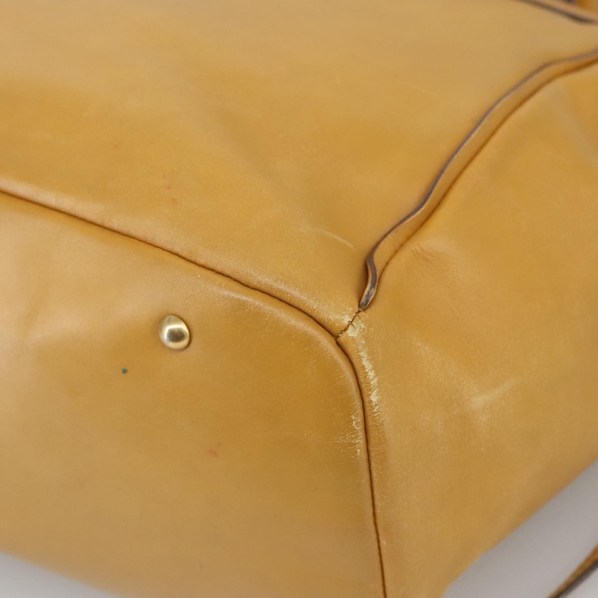 Salvatore Ferragamo Tote Bag Leather Yellow Auth 102791